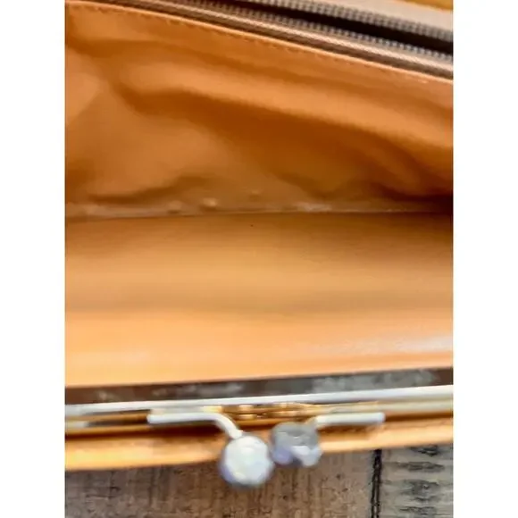 Céline Macadam Long wallet Classic Brown w/Tan leather trim